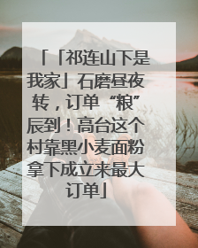 「祁连山下是我家」石磨昼夜转，订单“粮”辰到！高台这个村靠黑小麦面粉拿下成立来最大订单