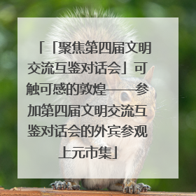 「聚焦第四届文明交流互鉴对话会」可触可感的敦煌——参加第四届文明交流互鉴对话会的外宾参观上元市集