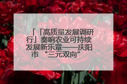 「高质量发展调研行」奏响农业可持续发展新乐章——庆阳市 “三元双向” 循环农业模式观察