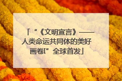 “《文明宣言》——人类命运共同体的美好画卷I”全球首发