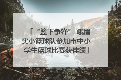 “篮下争锋” 峨眉实小篮球队参加市中小学生篮球比赛获佳绩
