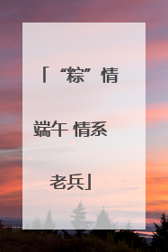 “粽”情端午 情系老兵