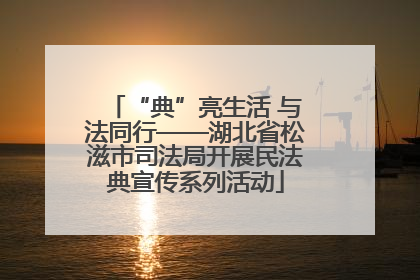 “典”亮生活 与法同行——湖北省松滋市司法局开展民法典宣传系列活动