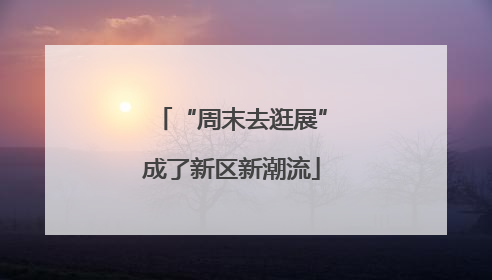 “周末去逛展”成了新区新潮流