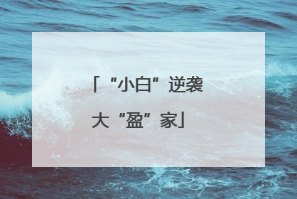 “小白”逆袭大“盈”家