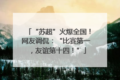 “苏超”火爆全国！网友调侃：“比赛第一，友谊第十四！”