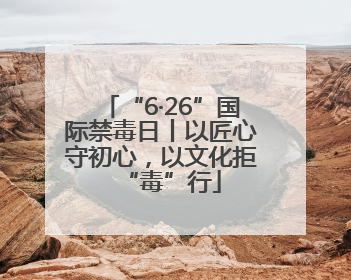 “6·26”国际禁毒日丨以匠心守初心，以文化拒“毒”行