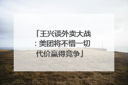 王兴谈外卖大战：美团将不惜一切代价赢得竞争