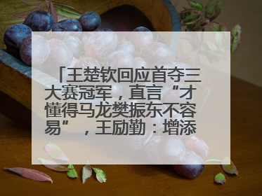 王楚钦回应首夺三大赛冠军，直言“才懂得马龙樊振东不容易”，王励勤：增添很大信心