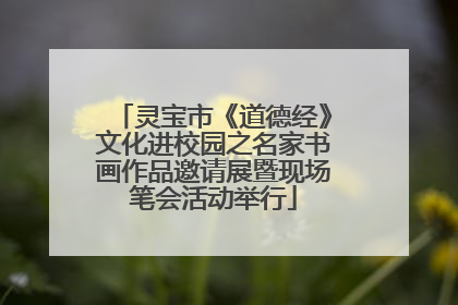 灵宝市《道德经》文化进校园之名家书画作品邀请展暨现场笔会活动举行