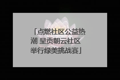 点燃社区公益热潮 呈贡朝云社区举行绿美挑战赛