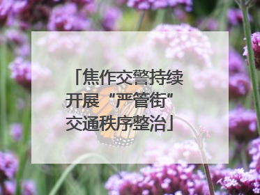 焦作交警持续开展“严管街”交通秩序整治