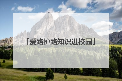 爱路护路知识进校园