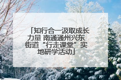 知行合一汲取成长力量 南通通州兴东街道“行走课堂”实地研学活动