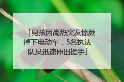 男孩因高热突发惊厥掉下电动车，5名执法队员迅速伸出援手