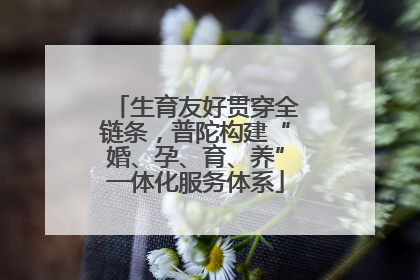 生育友好贯穿全链条，普陀构建“婚、孕、育、养”一体化服务体系
