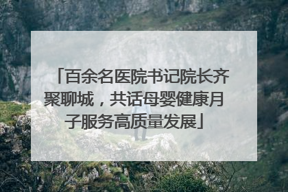 百余名医院书记院长齐聚聊城，共话母婴健康月子服务高质量发展