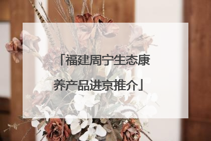 福建周宁生态康养产品进京推介
