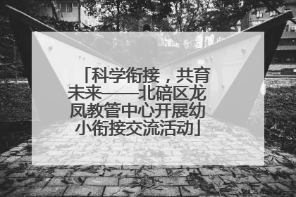 科学衔接，共育未来——北碚区龙凤教管中心开展幼小衔接交流活动