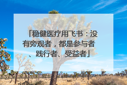 稳健医疗用飞书：没有旁观者，都是参与者、践行者、受益者