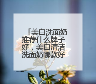 美白洗面奶推荐什么牌子好，美白清洁洗面奶哪款好用推荐！