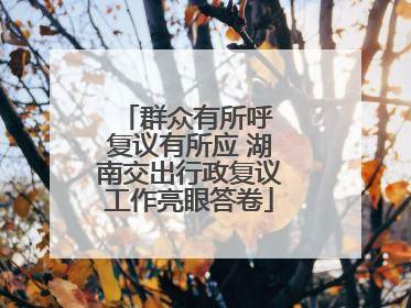 群众有所呼 复议有所应 湖南交出行政复议工作亮眼答卷