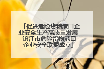 促进危险货物港口企业安全生产高质量发展 镇江市危险货物港口企业安全联盟成立