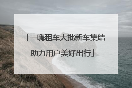 一嗨租车大批新车集结 助力用户美好出行