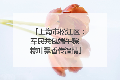 上海市松江区：军民共包端午粽 粽叶飘香传温情