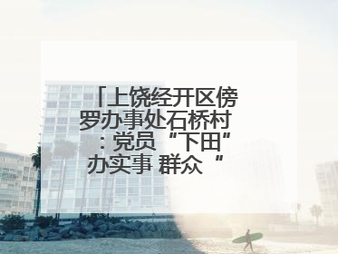 上饶经开区傍罗办事处石桥村：党员“下田”办实事 群众“点赞”笑开颜