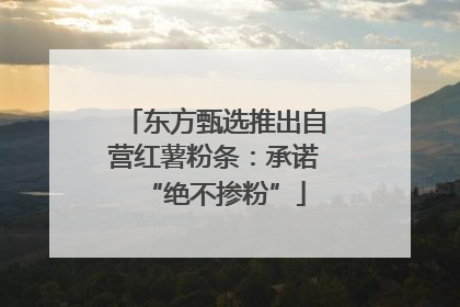 东方甄选推出自营红薯粉条：承诺“绝不掺粉”