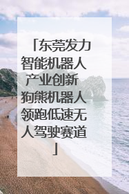 东莞发力智能机器人产业创新 狗熊机器人领跑低速无人驾驶赛道