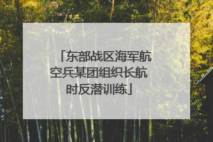 东部战区海军航空兵某团组织长航时反潜训练