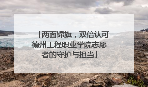 两面锦旗，双倍认可德州工程职业学院志愿者的守护与担当