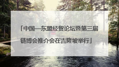 中国—东盟经贸论坛暨第三届链博会推介会在吉隆坡举行