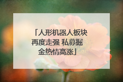 人形机器人板块再度走强 私募掘金热情高涨