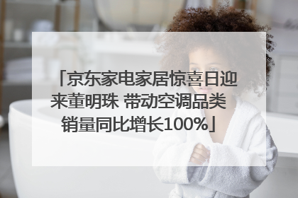 京东家电家居惊喜日迎来董明珠 带动空调品类销量同比增长100%