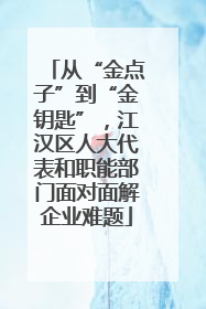 从“金点子”到“金钥匙”，江汉区人大代表和职能部门面对面解企业难题