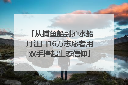 从捕鱼船到护水船 丹江口16万志愿者用双手捧起生态信仰