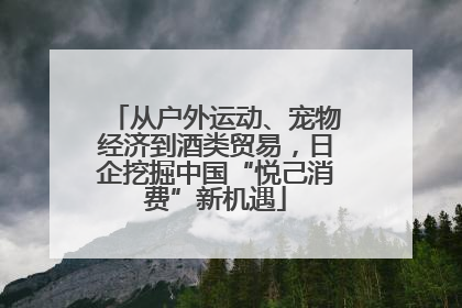 从户外运动、宠物经济到酒类贸易，日企挖掘中国“悦己消费”新机遇