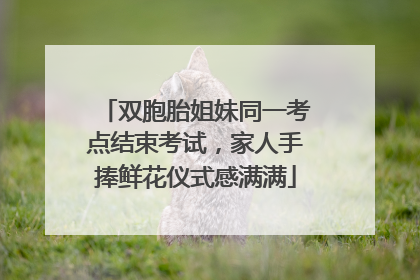 双胞胎姐妹同一考点结束考试，家人手捧鲜花仪式感满满