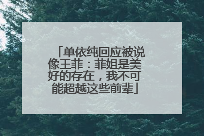 单依纯回应被说像王菲：菲姐是美好的存在，我不可能超越这些前辈