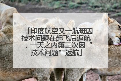 印度航空又一航班因技术问题在起飞后返航，一天之内第三次因“技术问题”返航