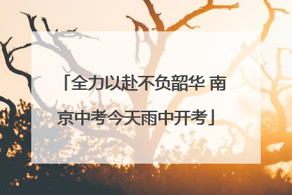 全力以赴不负韶华 南京中考今天雨中开考
