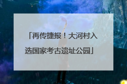 再传捷报！大河村入选国家考古遗址公园