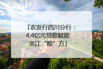 农发行四川分行：4.4亿元贷款赋能夹江“粮”方