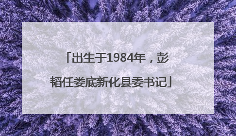 出生于1984年，彭韬任娄底新化县委书记