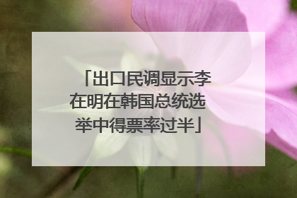 出口民调显示李在明在韩国总统选举中得票率过半