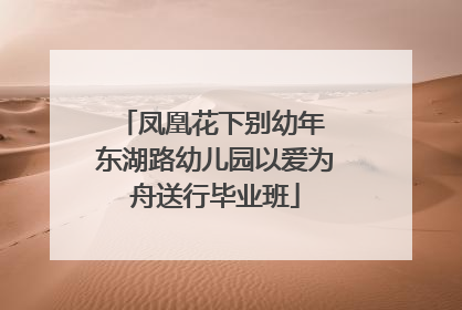 凤凰花下别幼年 东湖路幼儿园以爱为舟送行毕业班