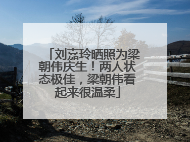 刘嘉玲晒照为梁朝伟庆生！两人状态极佳，梁朝伟看起来很温柔
